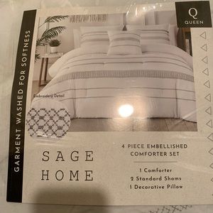 White Comforter Set- Queen